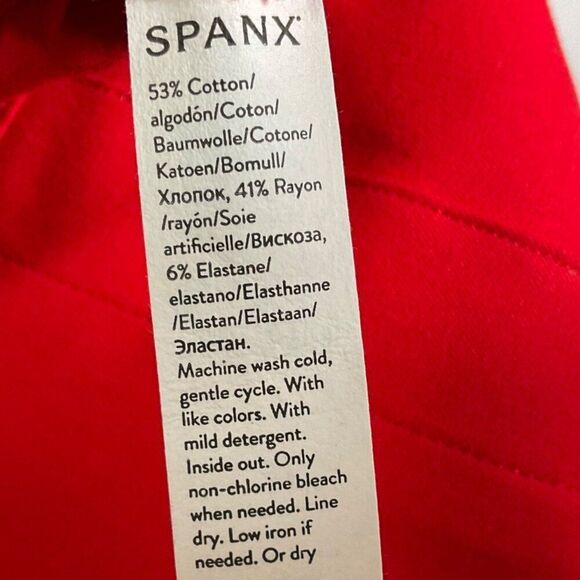 NWT Spanx Womens Petite Red Polished Kick Flare Pants, Small - Picture 12 of 16